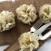 Burlap Silverware Holders Burlap Silverware Holders